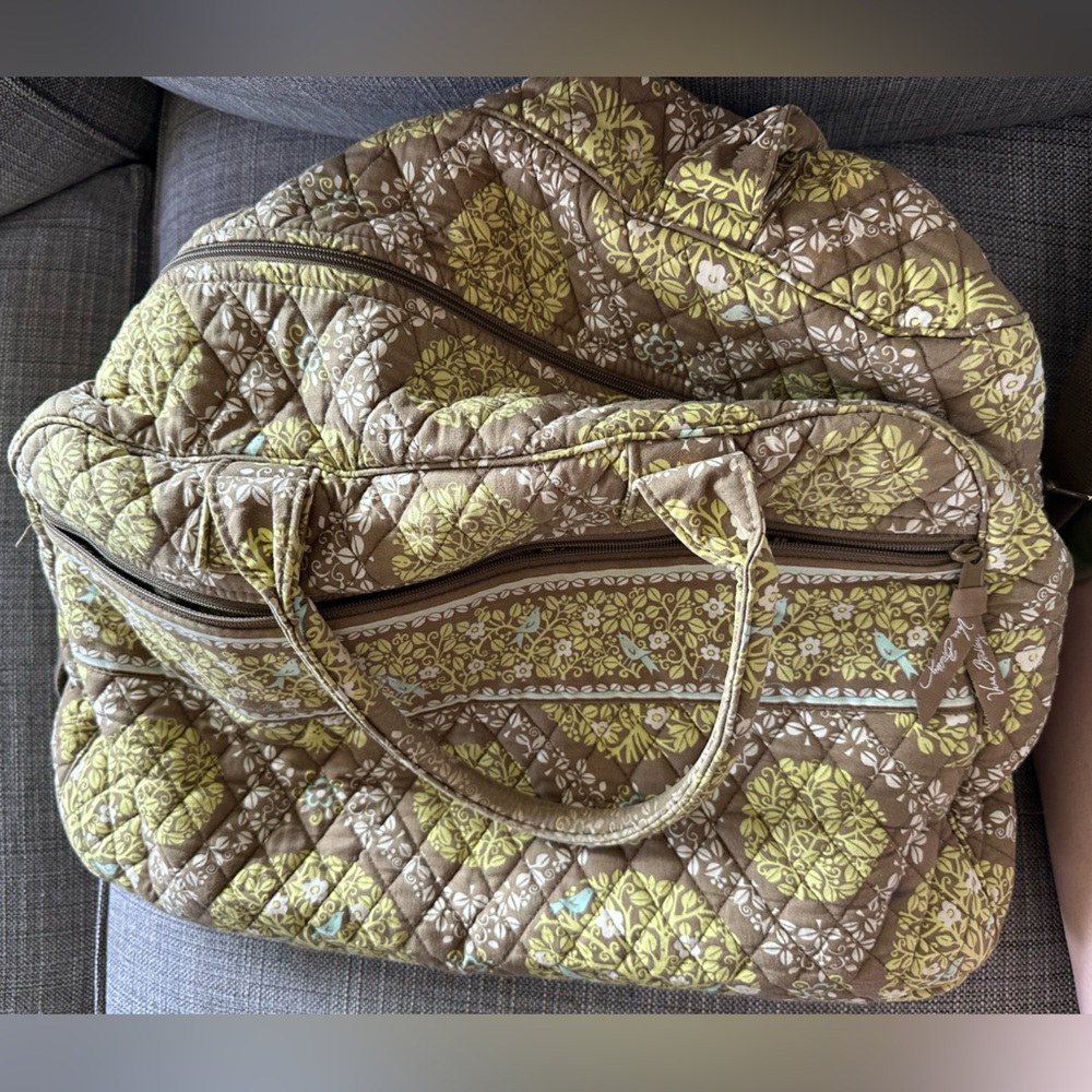 Vera Bradley green large Miramar weekender